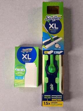 Swiffer Sweeper XL Dry + Wet Sweeping Kit with 16 Dry Cloths